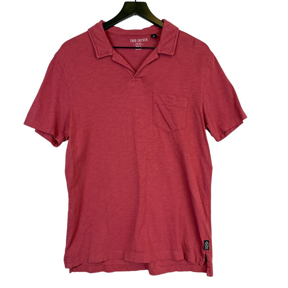 Todd Snyder Mens Polo Shirt Red Cotton - M